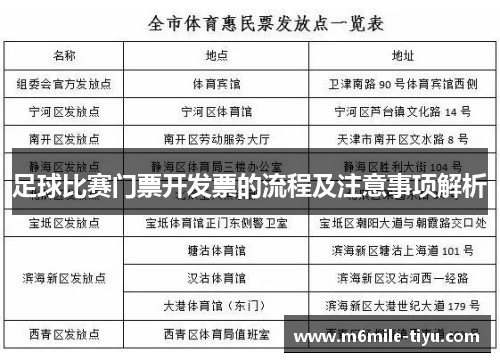 足球比赛门票开发票的流程及注意事项解析